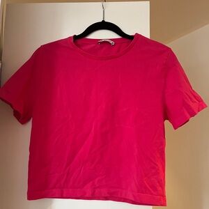 Zara Hot Pink Short Sleeve Tee